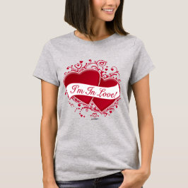 Jag är i Kärlek! Red Hearts T-shirt
