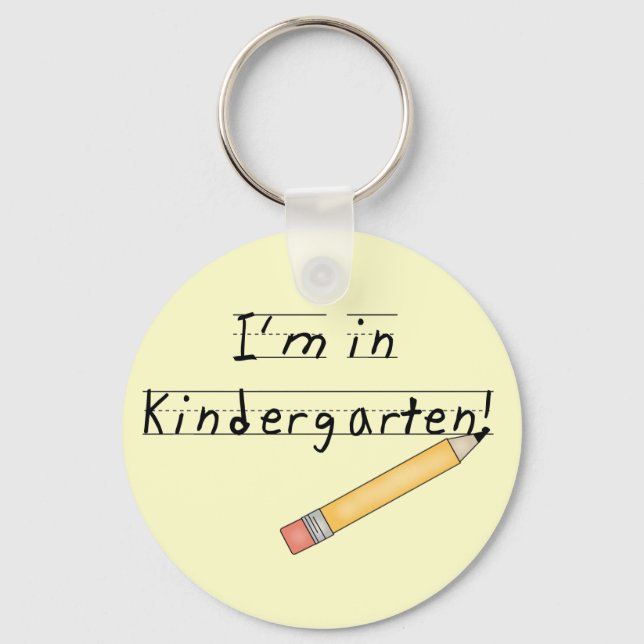 Jag är i Kindergarten Tshirts och Gifts Nyckelring (Framsida)