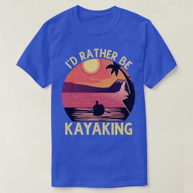 Jag är i stället vid Kayaking i Sjö T Shirt (Design framsida)