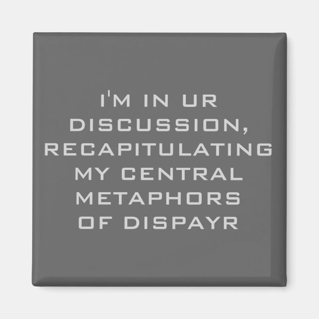 Jag är i vår diskussion magnet (Framsidan)