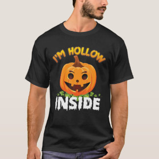 Jag är ihålig insida Halloween Cute Pumpkin Ansikt T Shirt