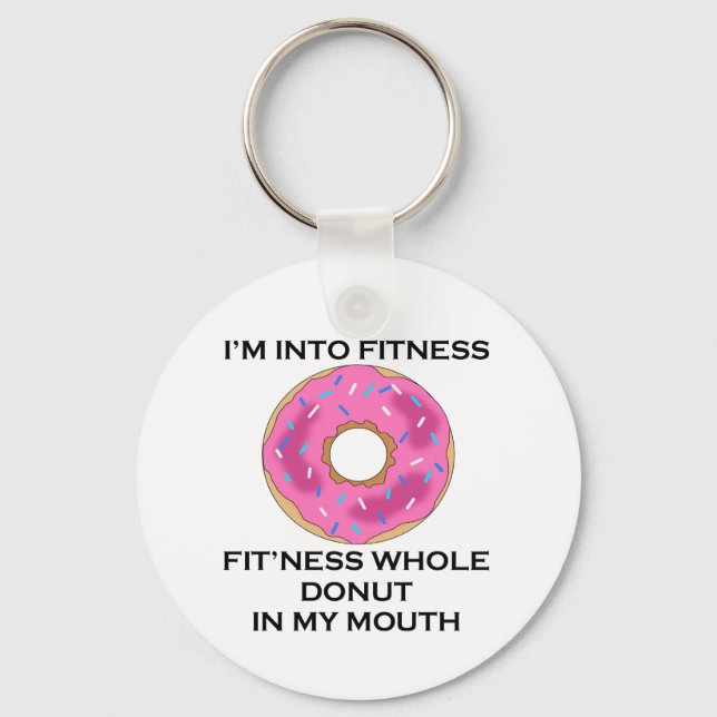 Jag är in i fitness-munk nyckelring (Framsida)