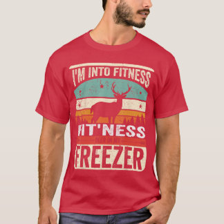 Jag är in i fitness rådjur frysar rolig pappa jäga t shirt