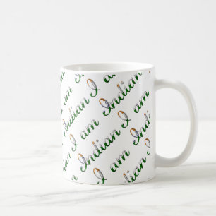 Jag är Indiska Land Pride Typografi Mönster Kaffemugg