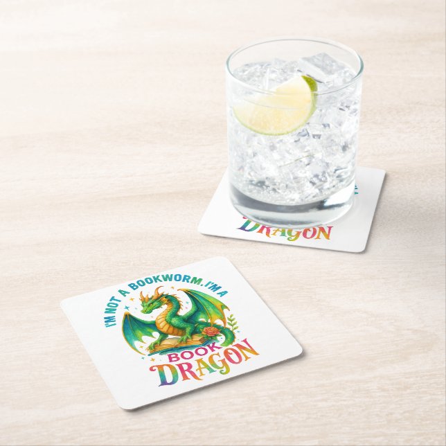 Jag är ingen bokmask... underlägg papper kvadrat (Insitu)