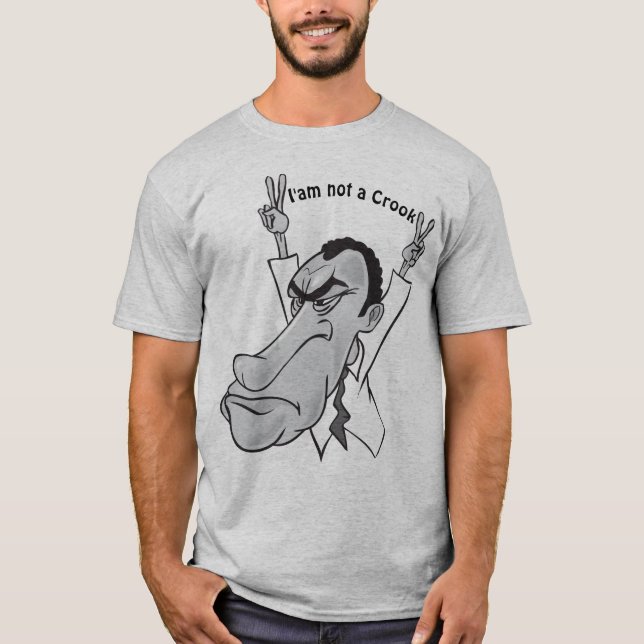 Jag är ingen Crook Nixon T Shirt (Framsida)