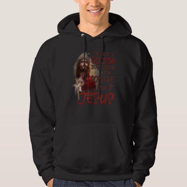 Jag är ingen Doktor Jesus Hoodie (Framsida)