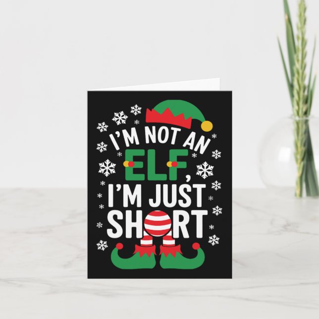 Jag är ingen Elf Im-julfest bara Kort. Kort (Framsida)