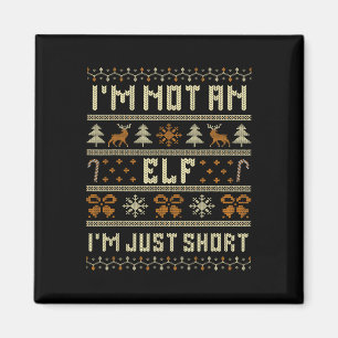 Jag är ingen Elf Im-julfest bara Kort. Magnet