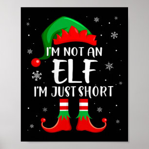 Jag är ingen Elf Im-julfest bara Kort. Poster
