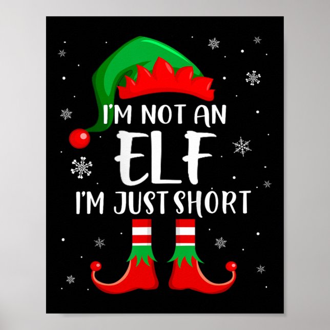 Jag är ingen Elf Im-julfest bara Kort. Poster (Framsidan)