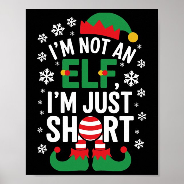 Jag är ingen Elf Im-julfest bara Kort. Poster (Framsidan)