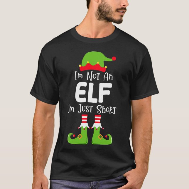 Jag är ingen Elf jag är bara julpjs i Kort. T Shirt (Framsida)