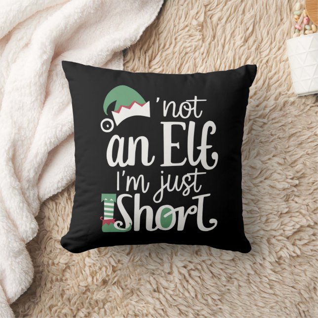 Jag är ingen Elf. Jag är bara Kort Julafton Kudde (Filt)