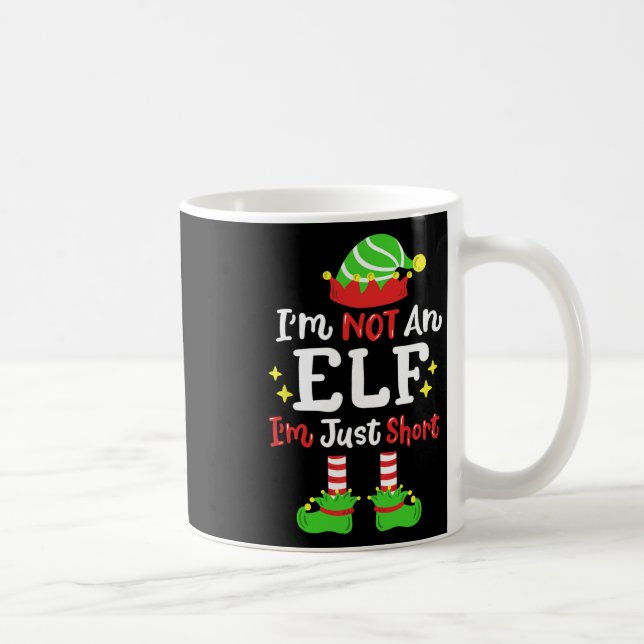 Jag är ingen Elf. Jag är bara Kort... julfami Kaffemugg (Höger)