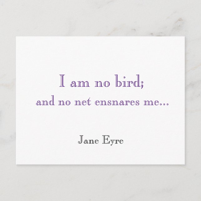 Jag är ingen fågel...vykort vykort (Framsida)