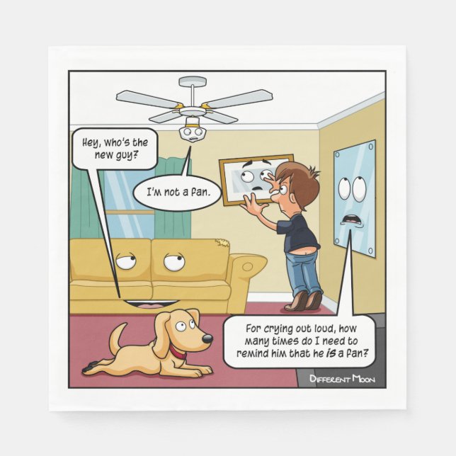 Jag är ingen Fläkt Punny Party Napkins Pappersservett (Framsidan)