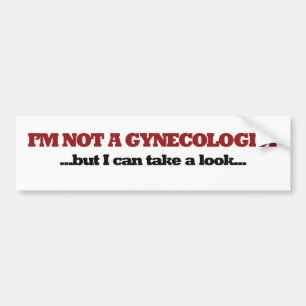 Jag är ingen gynekolog bildekal