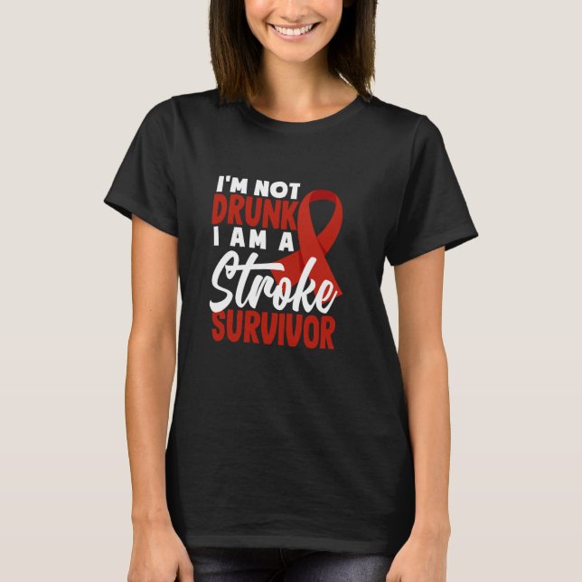 Jag är ingen idiot. Jag är en Stroke Suvivor Funny T Shirt (Framsida)