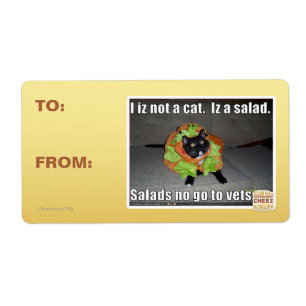 Jag är ingen katt. Iz en sallad. Fraktsedel