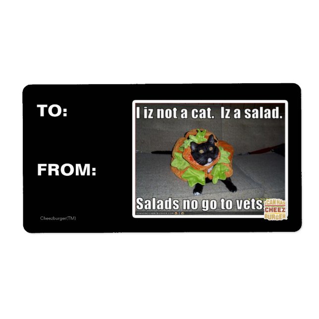 Jag är ingen katt. Iz en sallad. Fraktsedel (Framsidan)