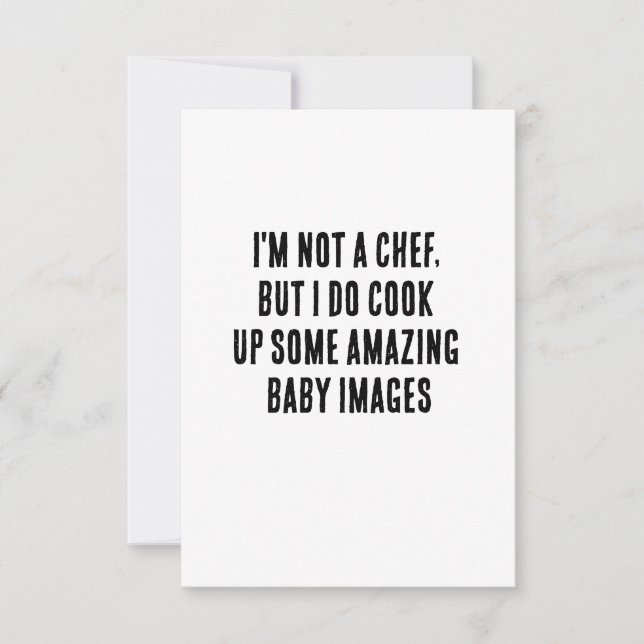 Jag är ingen kock, men jag kokar lite fantastisk b tack kort (Framsida)