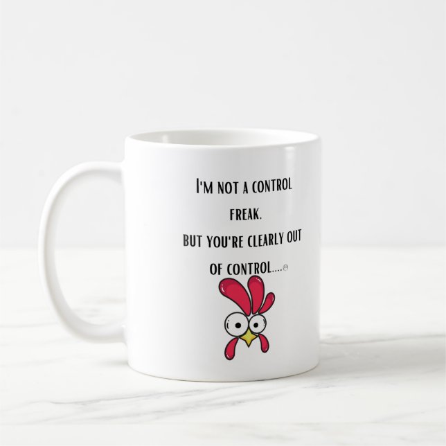 Jag är ingen kontrollerande Freak, men du är tydli Kaffemugg (Vänster)