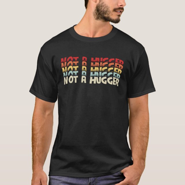 Jag är ingen Kramare Cactus Anti Hugger T Shirt (Framsida)