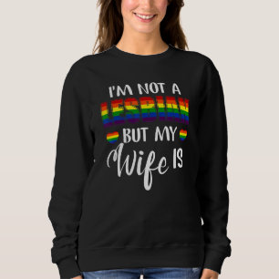 Jag är ingen Lesbisk, men min fru är LGB Roligt Ra T Shirt