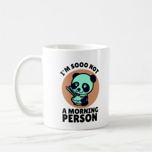 Jag är ingen morgon Person Panda Kaffemugg