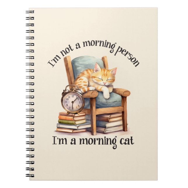Jag är ingen morgonmänniska anteckningsbok (Framsidan)