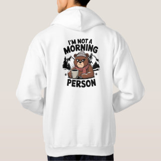 "Jag är ingen morgonmänniska" björn. Hoodie