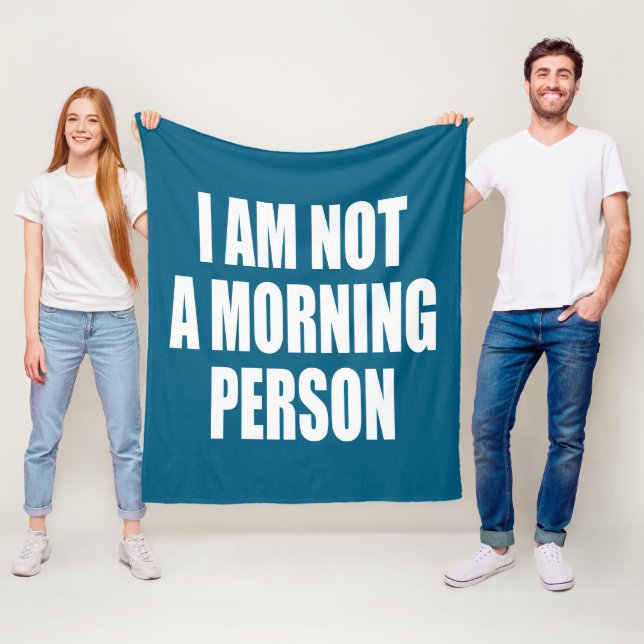 Jag är ingen morgonmänniska fleecefilt (På plats)