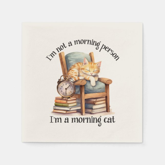 Jag är ingen morgonmänniska pappersservett (Framsidan)