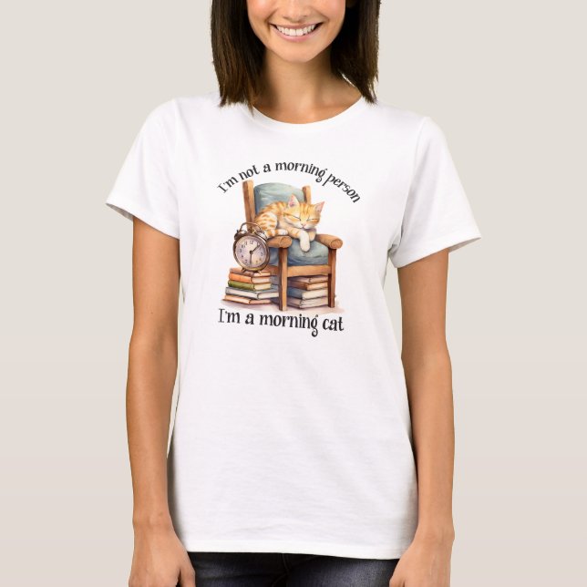 Jag är ingen morgonmänniska t shirt (Framsida)