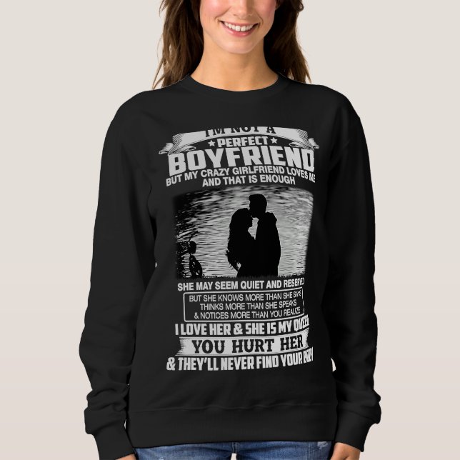 Jag är ingen Perfekt Boykompis, men min Crazy Girl T Shirt (Framsida)