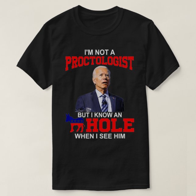 Jag är ingen protektolog, men jag vet Hål när jag  T Shirt (Design framsida)