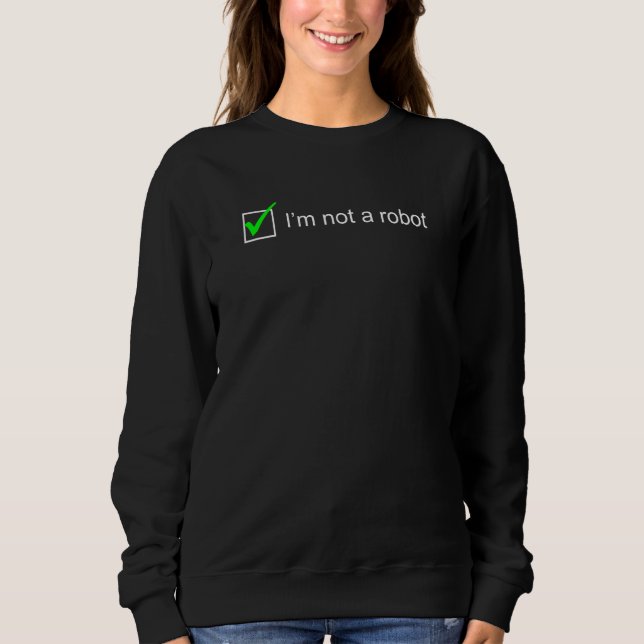 Jag är ingen robot i Captcha Bot Login Cookie Nerd T Shirt (Framsida)