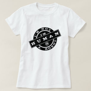 Jag är ingen robot - jag är människa - välj/l t shirt