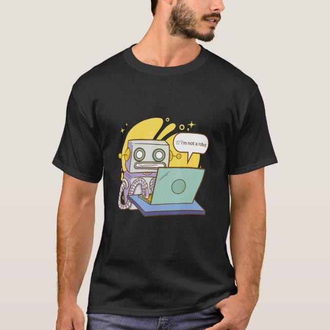 Jag är ingen robot t shirt (Framsida)