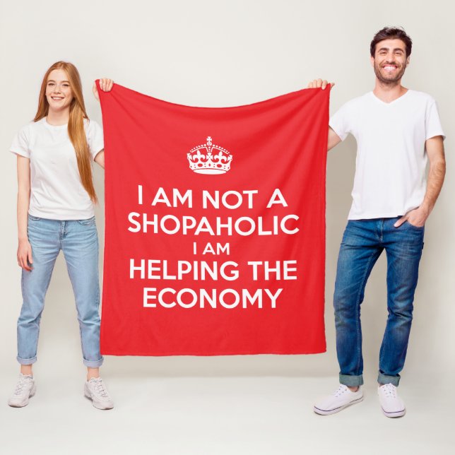 Jag är ingen shopahollist fleecefilt (På plats)