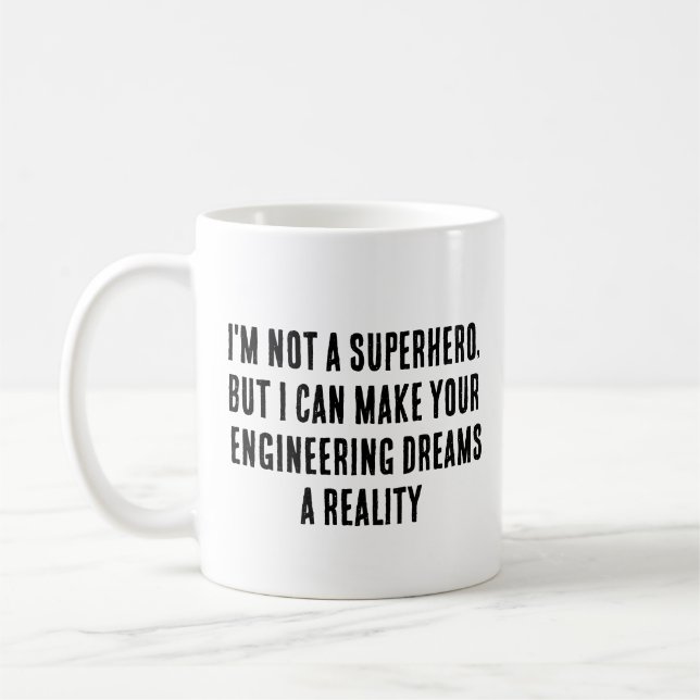 Jag är ingen superhjälte, men jag kan göra din mas kaffemugg (Vänster)