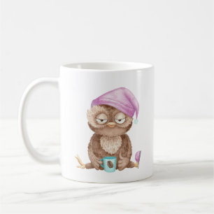 Jag är ingen tidigt-fågel eller en nattfågel uggla kaffemugg