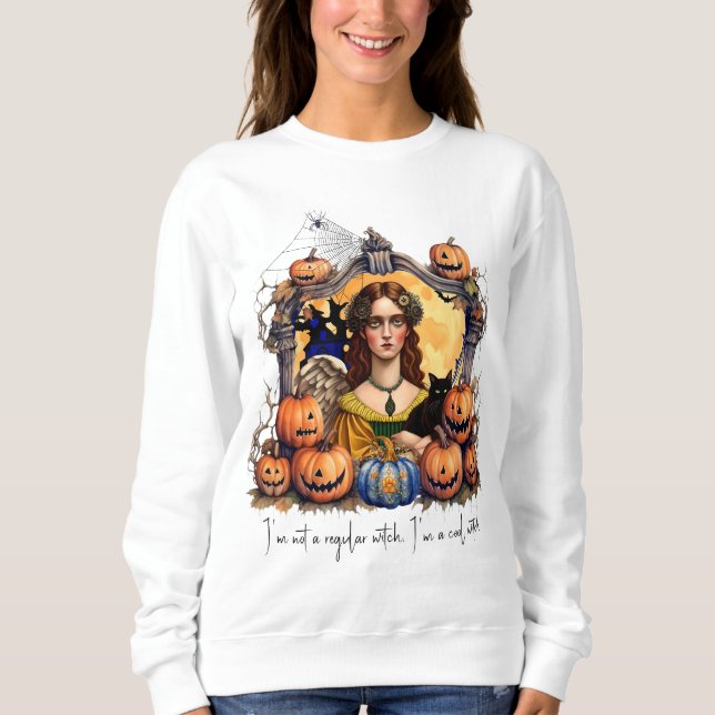 Jag är ingen vanlig häxa, jag är en coola häxa t shirt (Framsida)