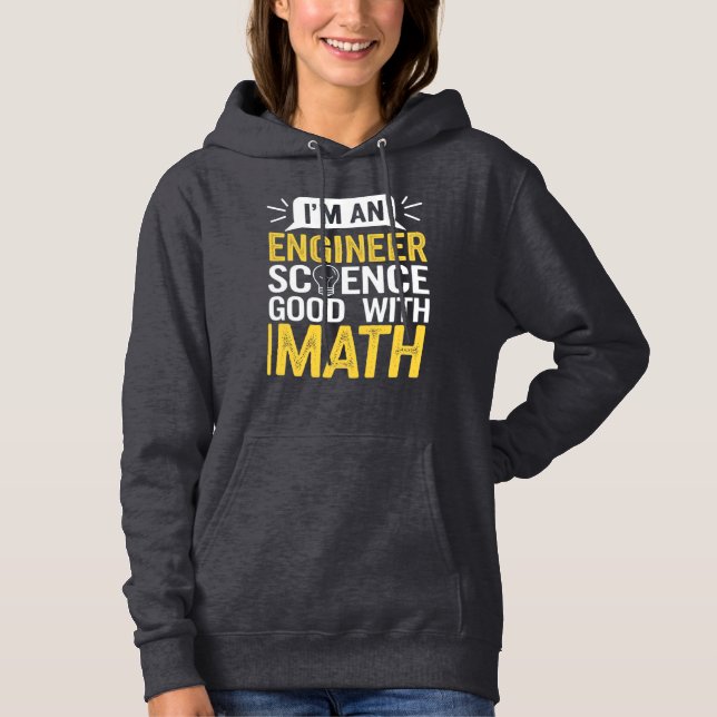 Jag är Ingenjör Science Bra med Math T Shirt (Framsida)