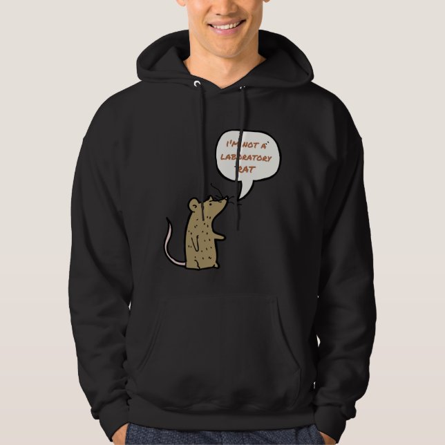 Jag är inget laboratorium i råtta hoodie (Framsida)