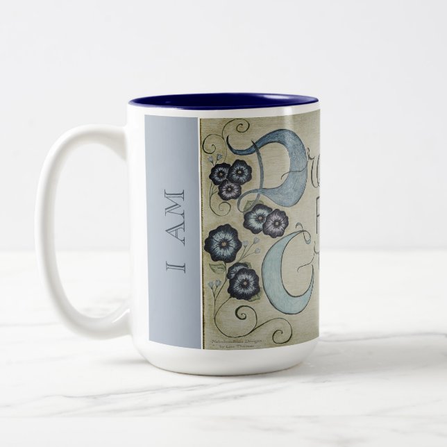 Jag är inspirerad - Dröm kaffemugg (skymning) (Vänster)