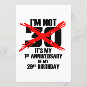 Jag är inte 30 inbjudningar