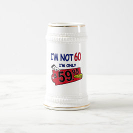 Jag är inte 60 Humor Birthday Stein Sejdel