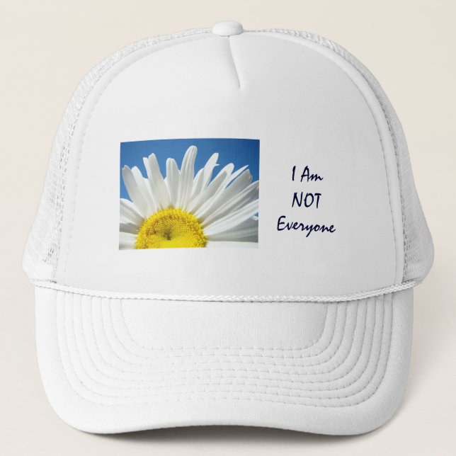 Jag är INTE alla! hattar slogans Vit tusenskönor Keps (Framsida)
